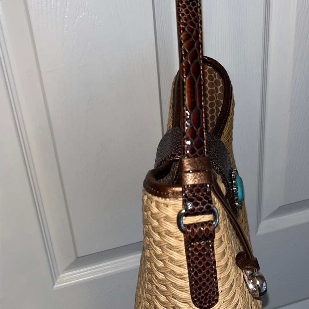 Brighton straw shoulder bag - Picture 3 of 13